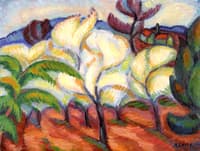 Landscape with Trees and Flowers
