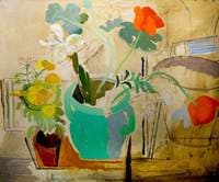 Poppies in a Green Bowl