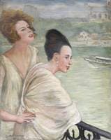 Two Ladies on a Bridge