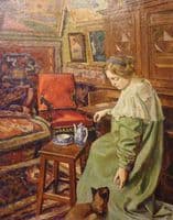 Intérieur d'atelier à la chatte siamoise
