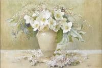 Flowers in stoneware vase