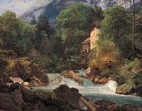 Waterfall and Mill on the Königssees