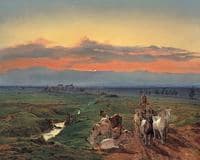 Evening Landscape with Goatherd