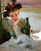 At the café, Isle de Seguin