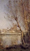 Mantes - the Cathedral and the City Seen through the Trees