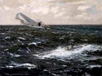 Enemy Submarine Surrendering to a Hudson, 20 August 1941