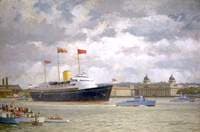 HMY 'Britannia' Arriving at Greenwich, 15 May 1954