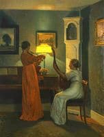 Empire interior with women playing music