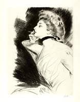 Portait of a Seated Woman, Smoking a Cigarette