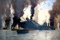 Sinking of the London, Midland and Scottish Railway Steamer SS 'Scotia' off Dunkirk