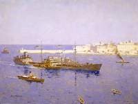 The 'Ohio' Entering Malta, 14 August 1942