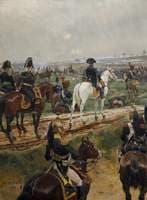 Napolean and His Marshals Watching a Battle