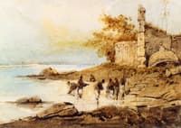 Figures Bathing in a River
