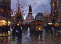 Place de la Republique at Twilight