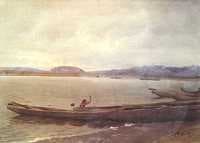 Volga Landscape with Boats