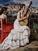 Gitana con guitarra