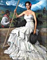 Mujer con picador
