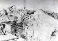 Leo Tolstoy reading.