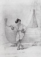 Italian Boy with a Fishing Boat