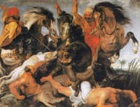 Hippopotamus and Crocodile Hunt