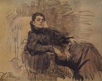 Portrait of actress Eleonora Duse.