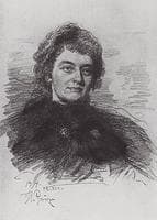 Portrait of poetess, writer and literary critic Zinaida Gippius