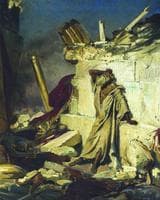 Prophet Jeremiah Laments on the Ruins of Jerusalem
