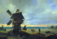 Windmill on the Sea Coast