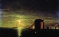 Moonlit Night. A Bathing Cabin in Feodosia