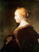 A Young Woman in Profile, with a Fan