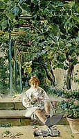 Niña en el Jardin
