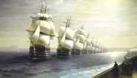 Parade of the Black Sea Fleet in 1849
