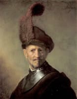 A Man in a Gorget and Plumed Cap
