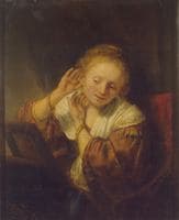 Young Woman at a Mirror