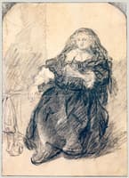A Woman Seated in an Armchair with a Letter in her Left Hand