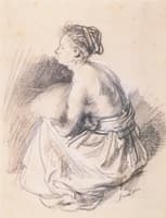 Seated Woman, Naked to the Waste