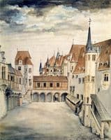 Couryard of the Former Castle in Innsbruck (with Clouds)