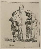 Two Beggars, a Man and Woman