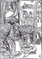 Saint Jerome in his Study (Frontispecie to a Collection of Saint Jerome's Letters, 1492)