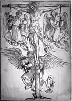Christ on the Cross with Three Angels