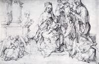 The Virgin With Two Angels And Four Saints