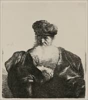 An Old Man with White Beard and Fur Cap