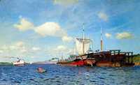Brisk wind, the Volga