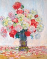 Vase of Peonies