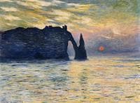 The Cliff, Etretat, Sunset