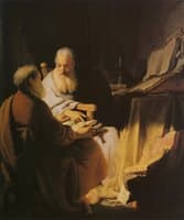 Two Old Men Disputing