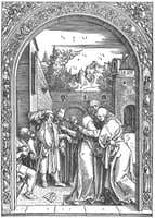 Life of the Virgin: 3. The Meeting of Joachim and Anne at the Golden Gate