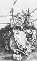 Madonna on a Grassy Bench