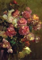 A Glass Vase full of Roses