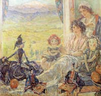 Young Girl with Dolls